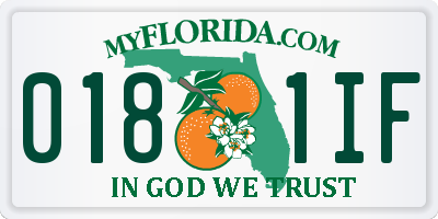 FL license plate 0181IF
