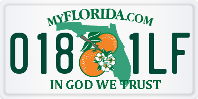 FL license plate 0181LF