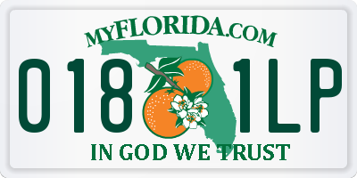 FL license plate 0181LP