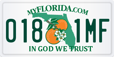 FL license plate 0181MF