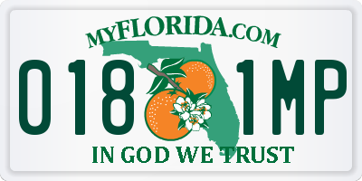 FL license plate 0181MP