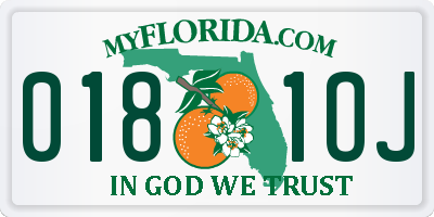FL license plate 0181OJ
