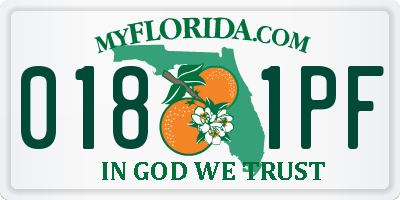FL license plate 0181PF