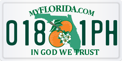 FL license plate 0181PH