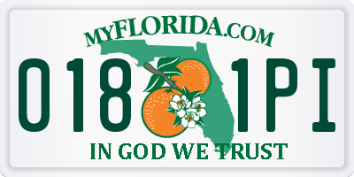FL license plate 0181PI