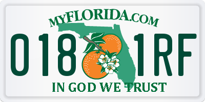 FL license plate 0181RF