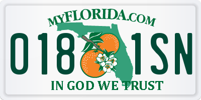 FL license plate 0181SN