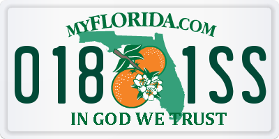 FL license plate 0181SS