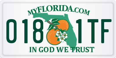 FL license plate 0181TF