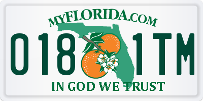 FL license plate 0181TM