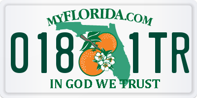 FL license plate 0181TR