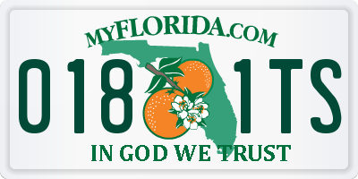 FL license plate 0181TS