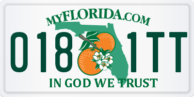 FL license plate 0181TT