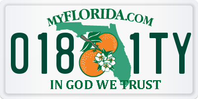 FL license plate 0181TY