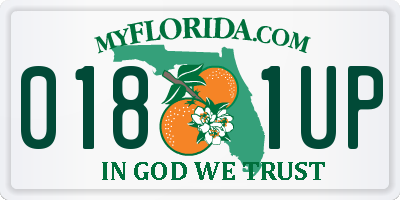 FL license plate 0181UP