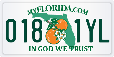 FL license plate 0181YL