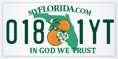 FL license plate 0181YT