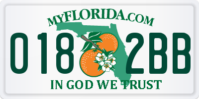 FL license plate 0182BB