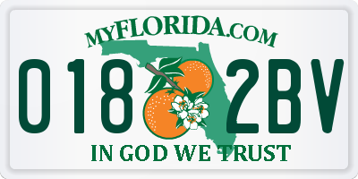 FL license plate 0182BV