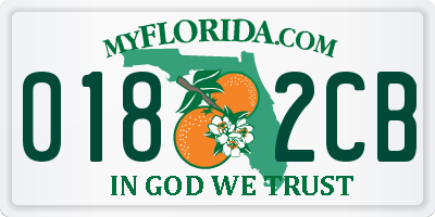 FL license plate 0182CB