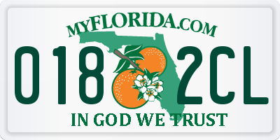 FL license plate 0182CL