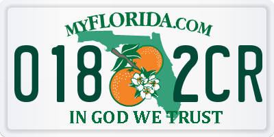 FL license plate 0182CR