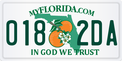 FL license plate 0182DA