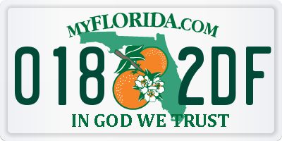 FL license plate 0182DF