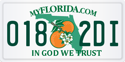 FL license plate 0182DI