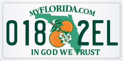FL license plate 0182EL