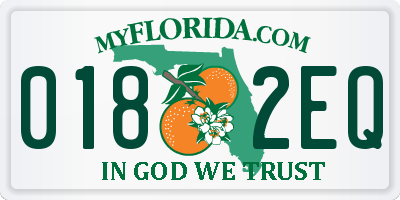 FL license plate 0182EQ