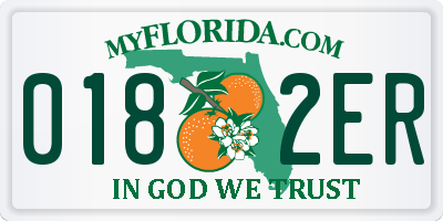 FL license plate 0182ER