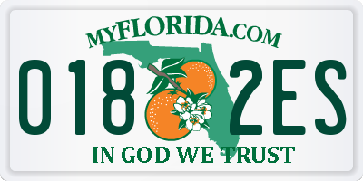 FL license plate 0182ES