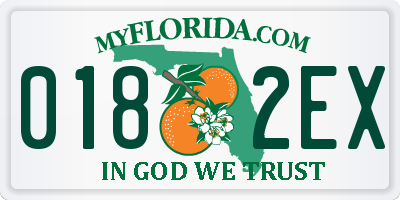 FL license plate 0182EX