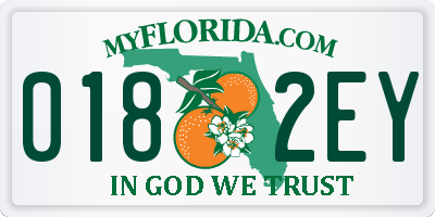 FL license plate 0182EY