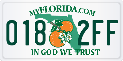 FL license plate 0182FF