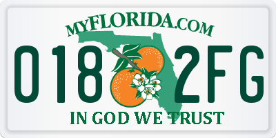 FL license plate 0182FG
