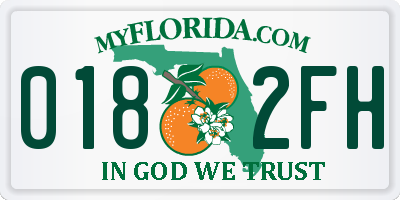 FL license plate 0182FH