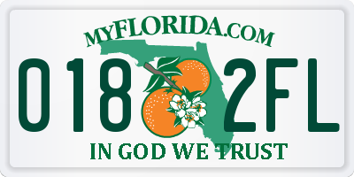 FL license plate 0182FL