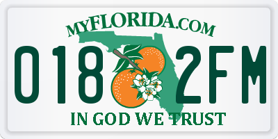 FL license plate 0182FM
