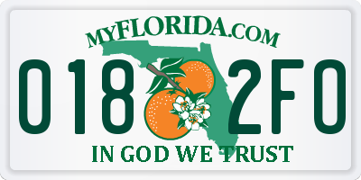 FL license plate 0182FO