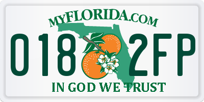 FL license plate 0182FP