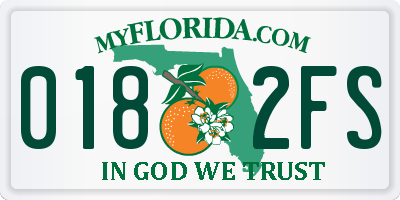 FL license plate 0182FS
