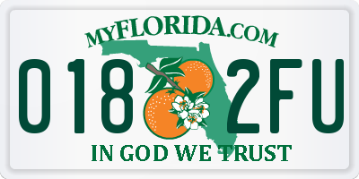 FL license plate 0182FU