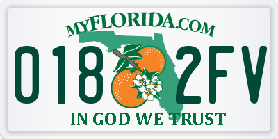 FL license plate 0182FV