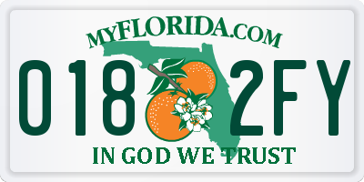 FL license plate 0182FY
