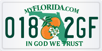 FL license plate 0182GF
