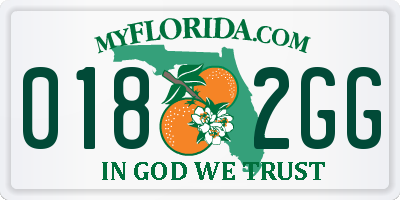 FL license plate 0182GG