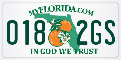 FL license plate 0182GS