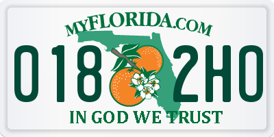 FL license plate 0182HO